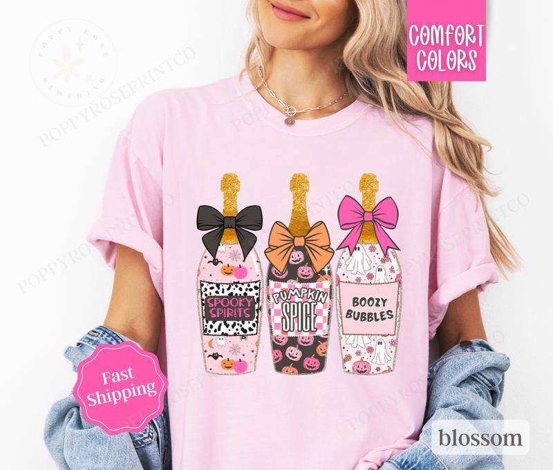 Halloween Shirt Comfort Colors, Preppy Shirts, October Tshirt for Women Oversized Crewneck Tee Hoodie, Sweatshirt