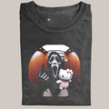 Halloween Vintage Tees, Ghost Face Pink Cat T-shirt, Horror Movie Shirt, Unisex Funny Halloween Shirt Menswear Womenswear...