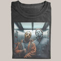 Halloween Vintage Tees, Jason X Michael T-Shirt, Horror Movie Shirt, Unisex Funny Halloween Shirt Menswear Womenswear...