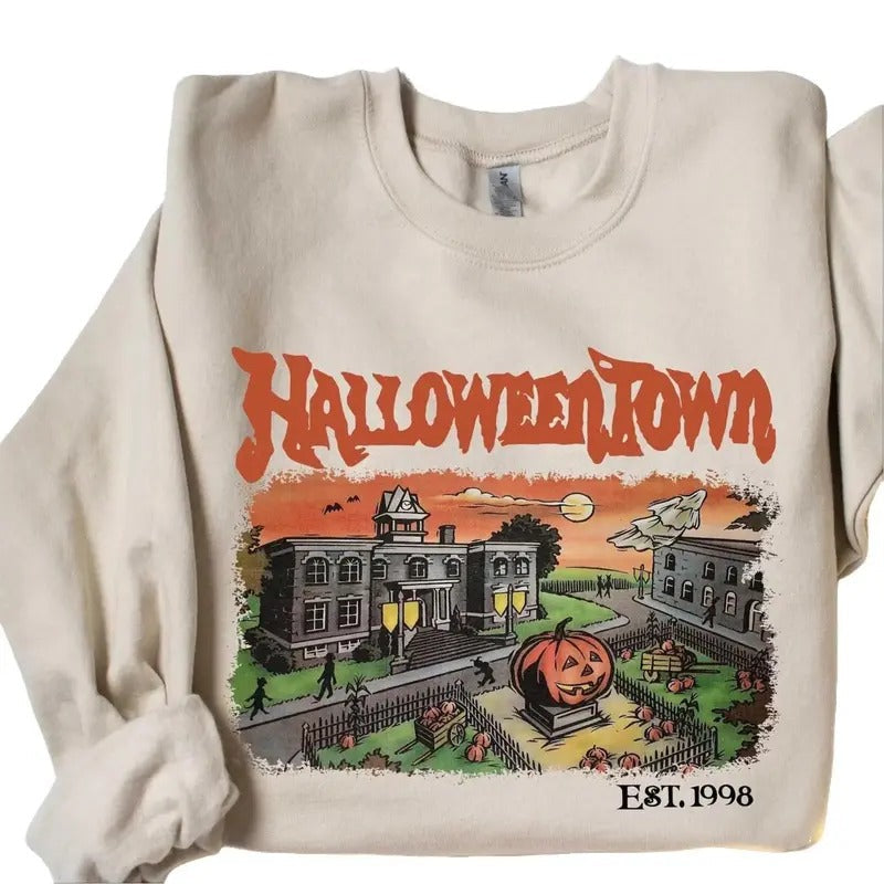 Halloweentown EST 1998 Crewneck Sweatshirt, Hoodie, T-shirt, Gift For Halloween, Halloween Gift Idea | CiraTrend.com