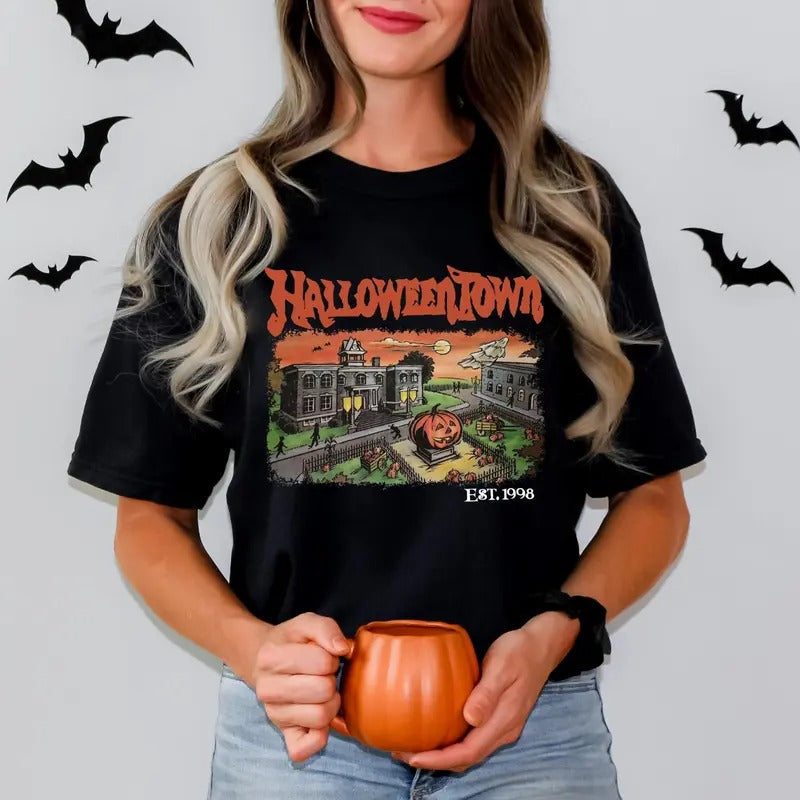 Halloweentown Est 1998 Sweatshirt - Retro Halloweentown Sweatshirt - Fall Sweatshirt T-Shirts, Hoodie | CiraTrend.com
