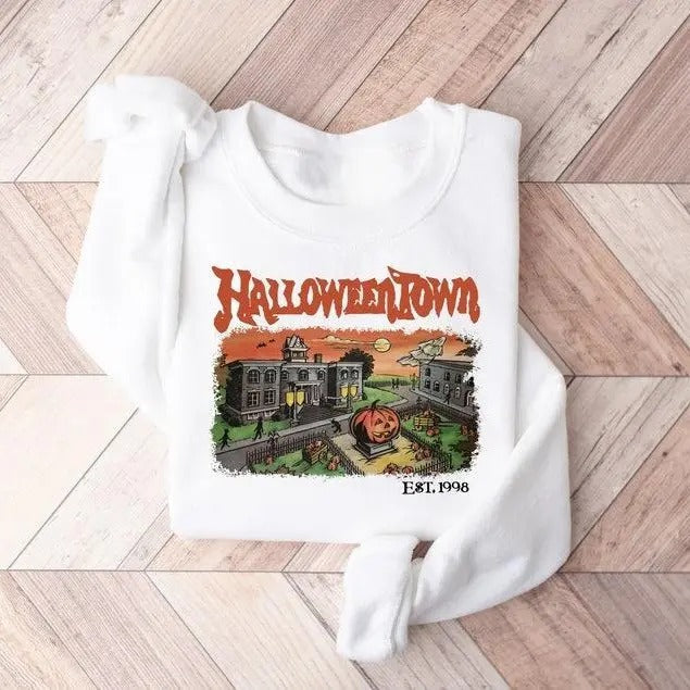 Halloweentown Est 1998 Sweatshirt, Halloweentown University, Retro Halloween Sweatshirt, Fall Sweatshirts, Halloween...