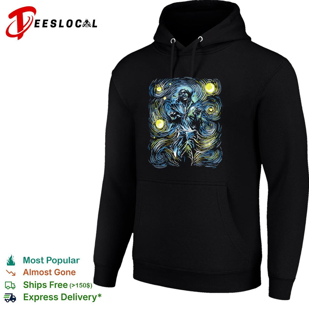 Han Solo in carbonite style of Van Gogh’s Starry Night shirt