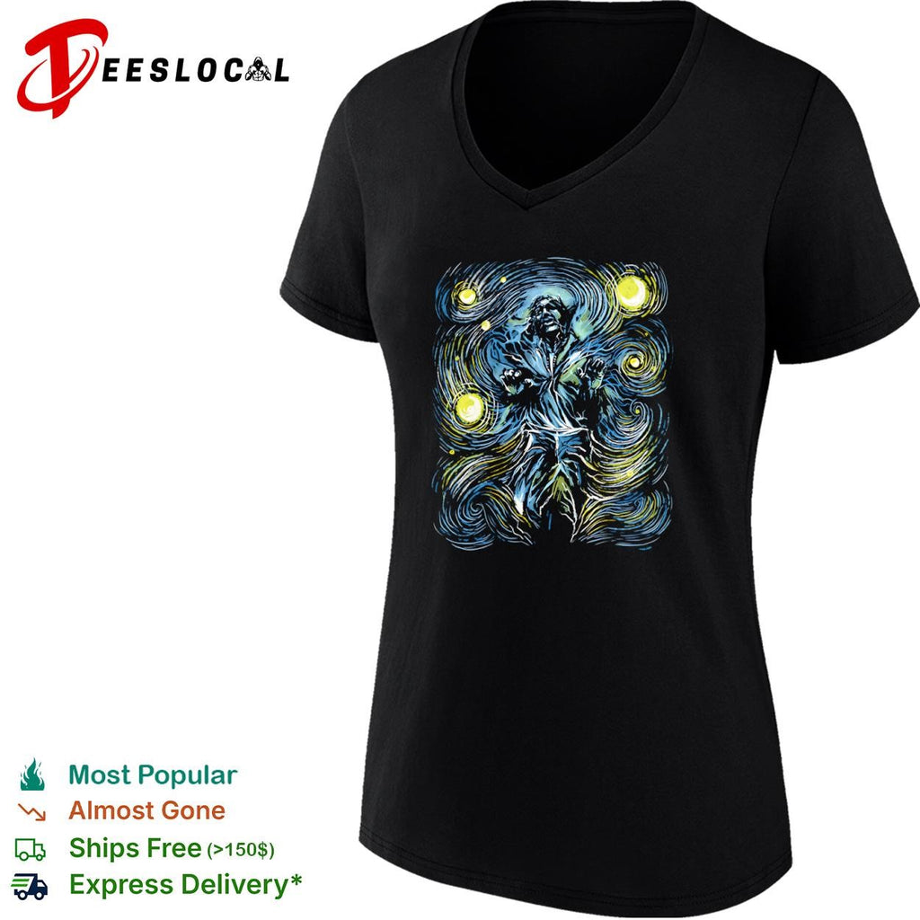 Han Solo in carbonite style of Van Gogh’s Starry Night shirt