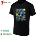 Han Solo in carbonite style of Van Gogh’s Starry Night shirt