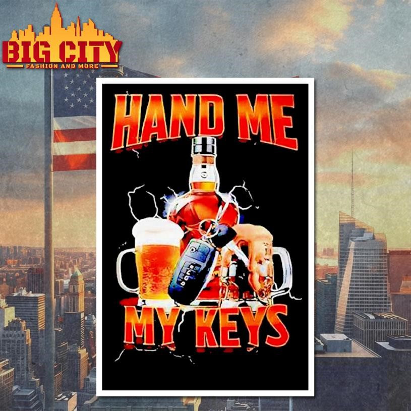 Hand Me The Keys Beer Lightning Graphic Shirt