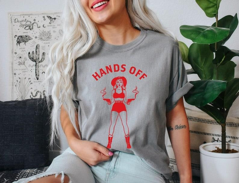 Hands Off Country Girl Oversized Vintage T-Shirt, Shirt, Cowgirl Shirt, Country Girl Shirt, Country Shirt, Western Shirt...