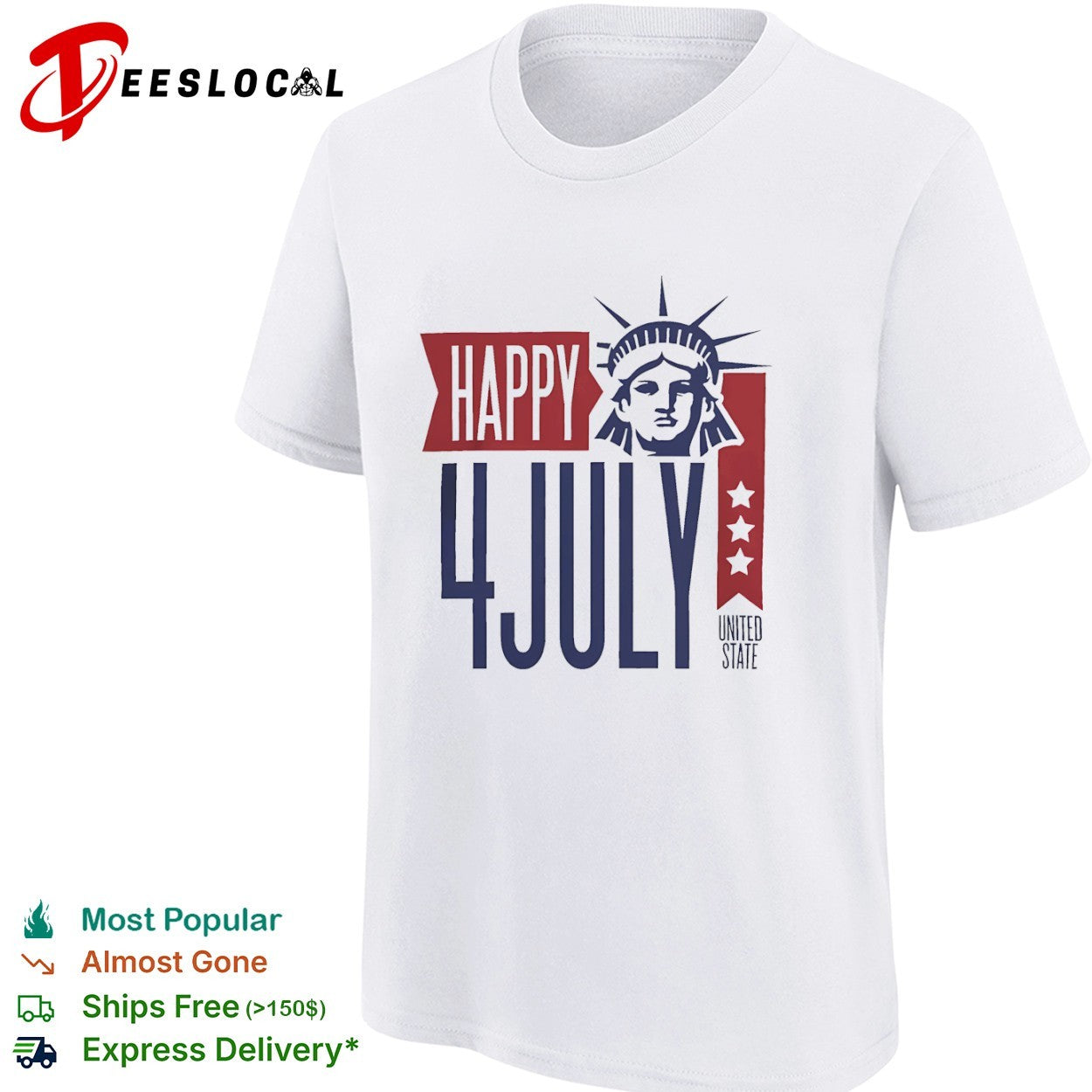 Happy 4 July Statue of Liberty United State shirt
