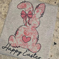 Happy Easter Floral Bunny Graphic Tee or Sweatshirt Hoodie | CiraTrend.com