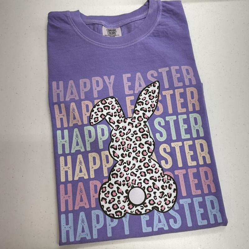 Happy Happy Easter Bunny Comfort Colors T-Shirt Hoodie, Sweatshirt | CiraTrend.com