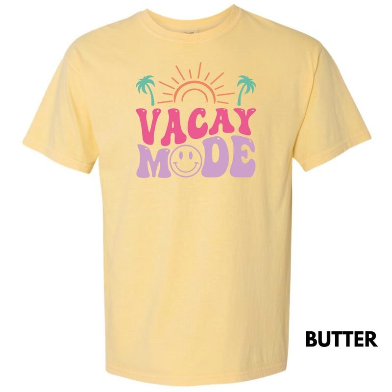 Happy Vacay Mode Comfort Colors T-Shirt 'NLB' Hoodie, Sweatshirt | CiraTrend.com