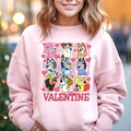 Happy Valentine Cartoon Sweatshirt, Bingo Valentines Shirt, Valentines Hearts Shirt, Xoxo Valentine T Shirt, Bluey Shirt,...