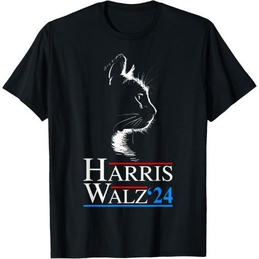Harris Waltz 2024 Cat Election Kamala Harris Tim Walz 2024 T-Shirt made in usa Hoodie, Sweatshirt | CiraTrend.com