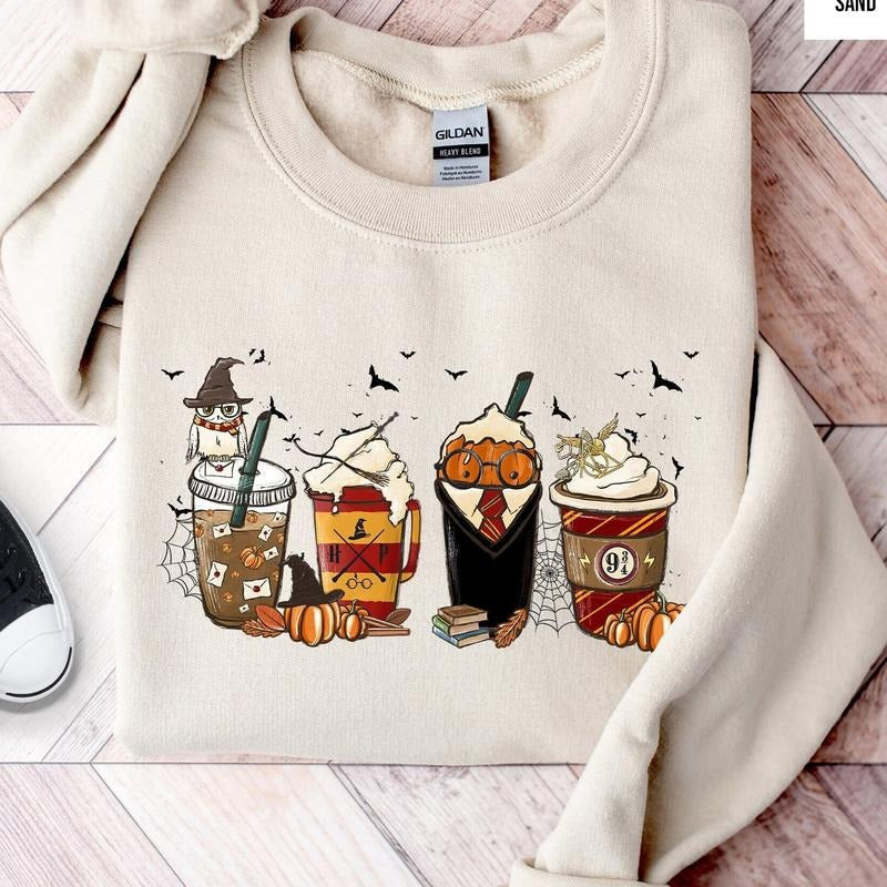 Harry Fall Coffee Crewneck Sweatshirt, Hoodie, T-shirt | CiraTrend.com