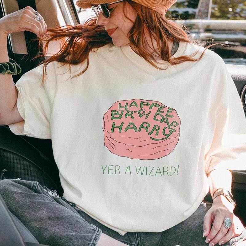 Harry's Birthday Cake T-Shirt, Magical School Shirt, T-Shirt, Sweatshirt, Hoodie Crewneck Cotton | CiraTrend.com