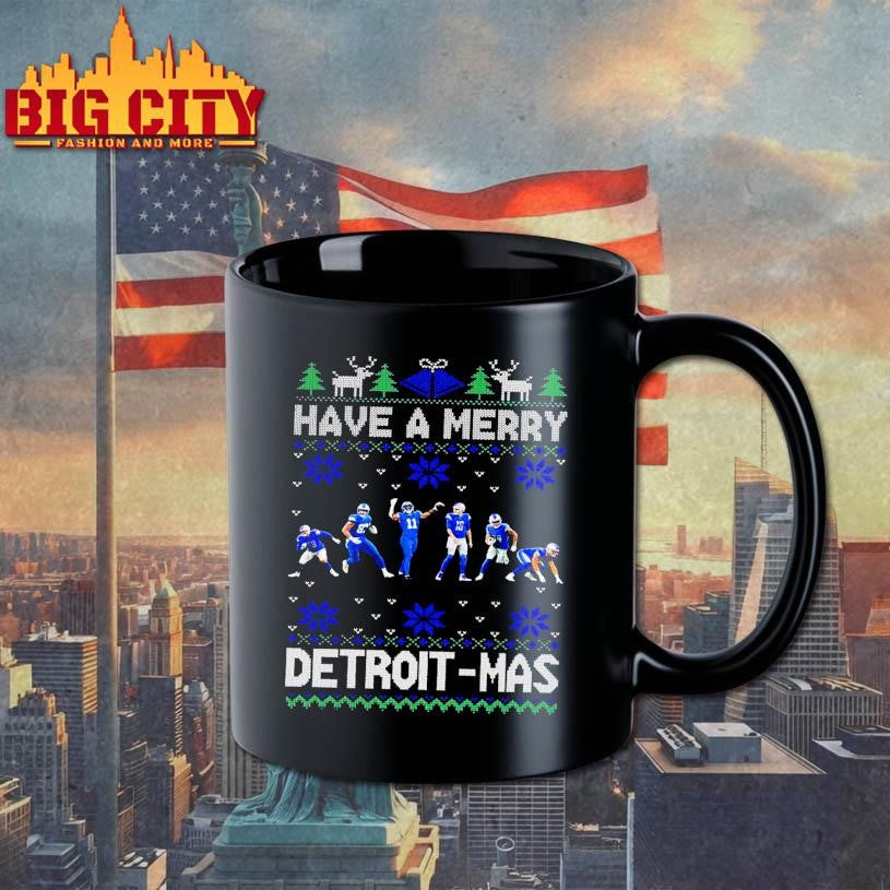 Have A Merry Detroit Football Ugly Xmas Shirt