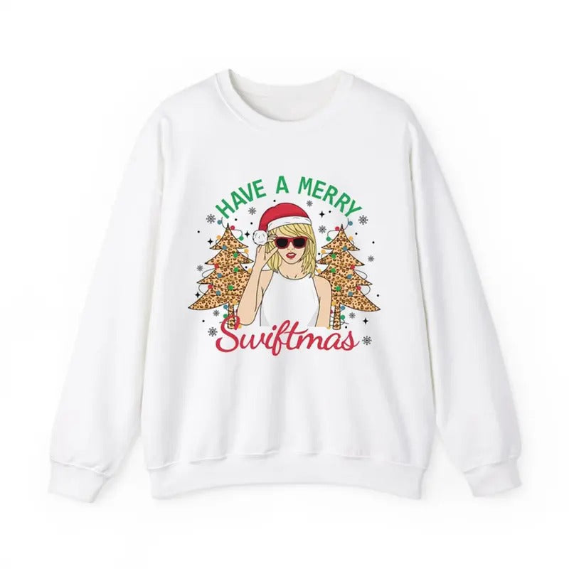 Have A Merry Swiftmas Sweatshirt Cozy Funny Xmas Sweatshirt T-Shirts, Hoodie | CiraTrend.com