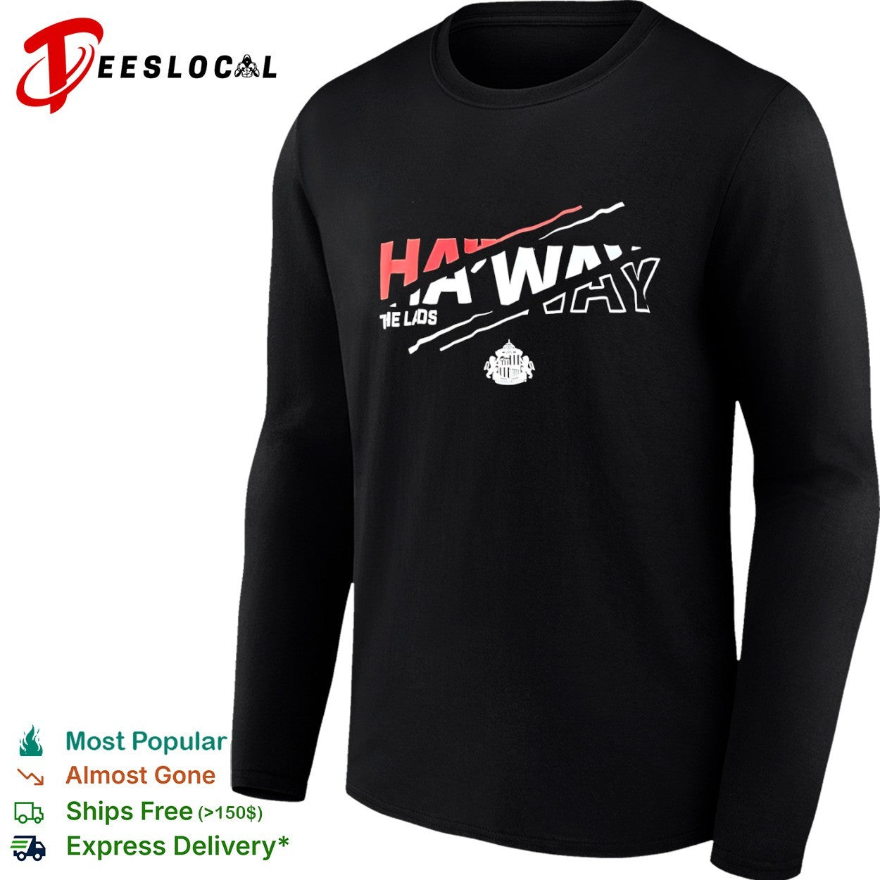Ha’way the Lads Sunderland AFC English Football League Championship shirt