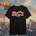 Hawkins Indiana Tv Show Christmas Sunset Retro Shirt