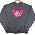 Heart Be Mine Patch Gildan Sweatshirt -- CHARCOAL T-Shirts, Hoodie | CiraTrend.com
