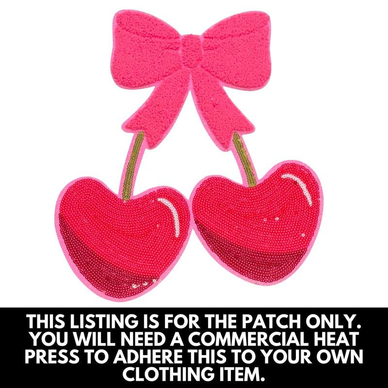 Heart Cherries Sequin Patch - PATCH ONLY T-Shirts, Hoodie, Sweatshirt | CiraTrend.com