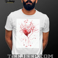 Heart Harmony Musical Notes and Thorns Graphic T Shirt