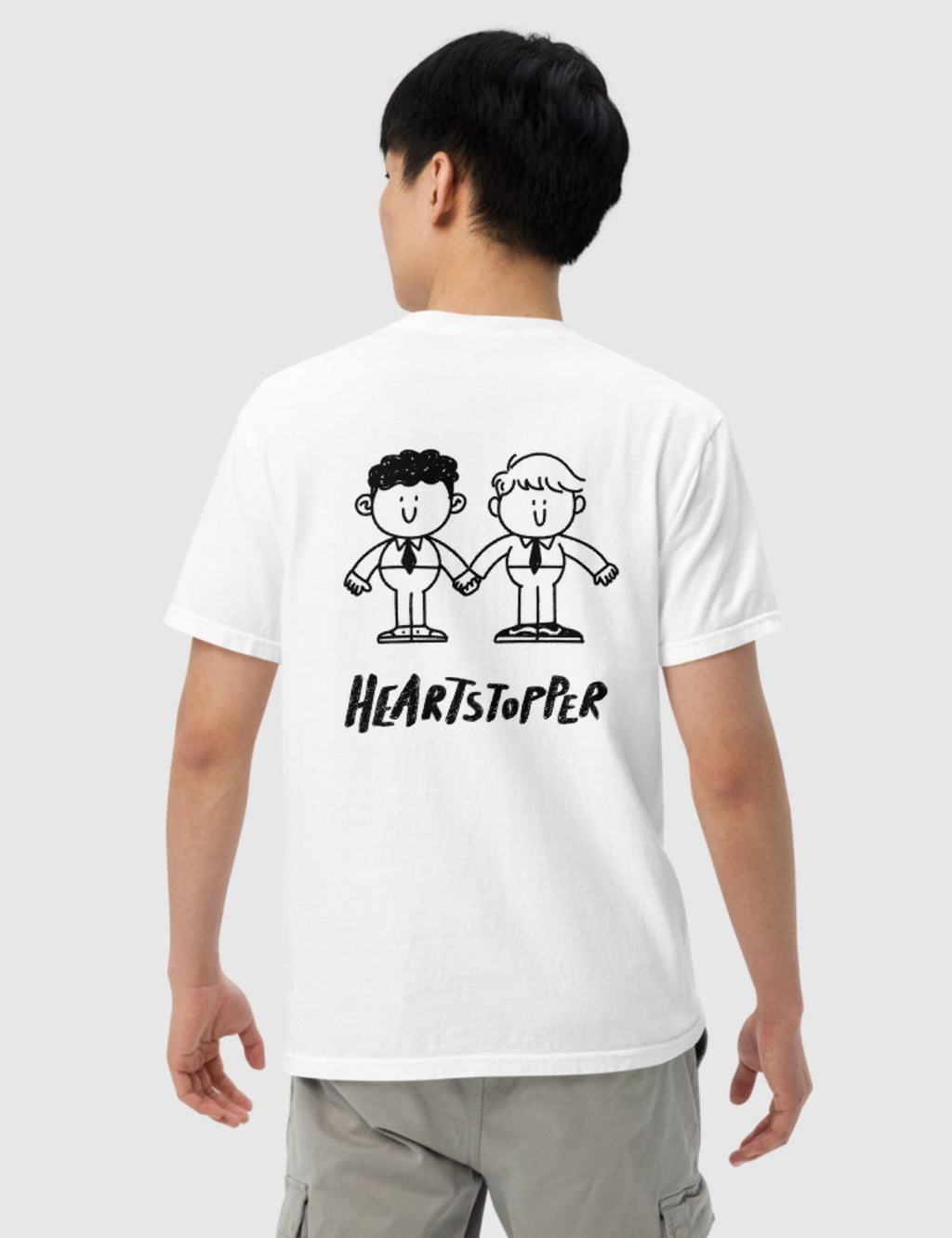 Heartstopper Unisex "Hi" Cartoon T-Shirt [White] Hoodie, Sweatshirt | CiraTrend.com (Image 4)