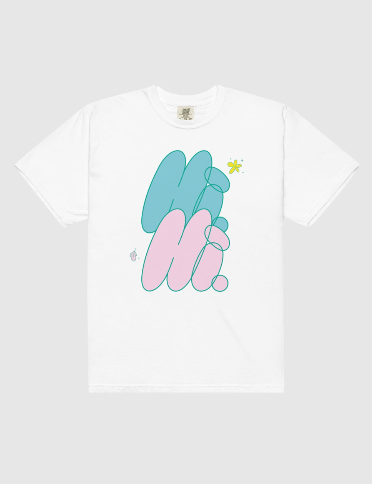 Heartstopper Unisex "Hi" Cartoon T-Shirt [White] Hoodie, Sweatshirt | CiraTrend.com (Image 1)