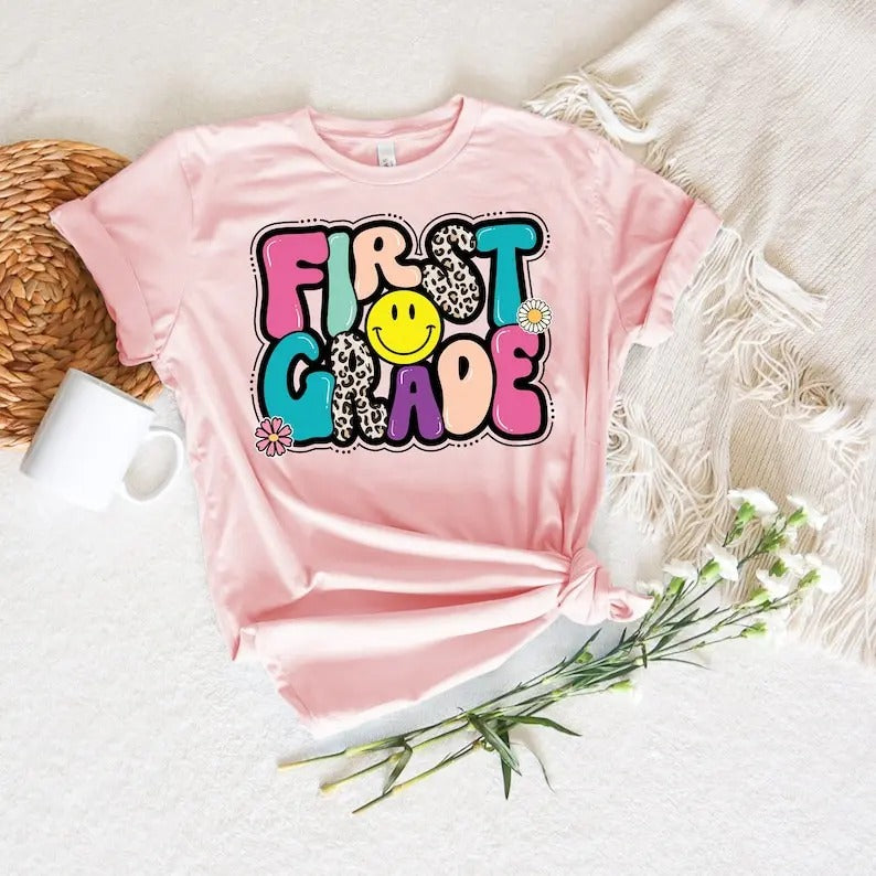 Hello First Grade Shirt, Back To School Shirt, Hello First Grade Rainbow Shirt, First Grade Shirt, First Grade Teacher...