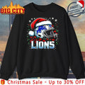 Helmet Santa Hat Detroit Lions Christmas shirt