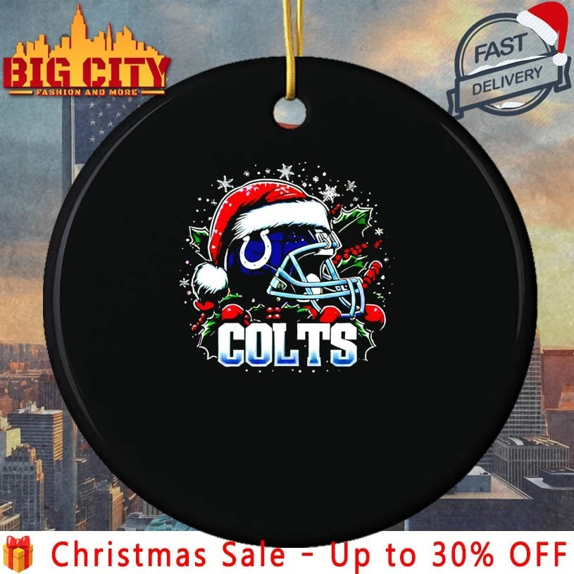 Helmet Santa Hat Indianapolis Colts Christmas shirt
