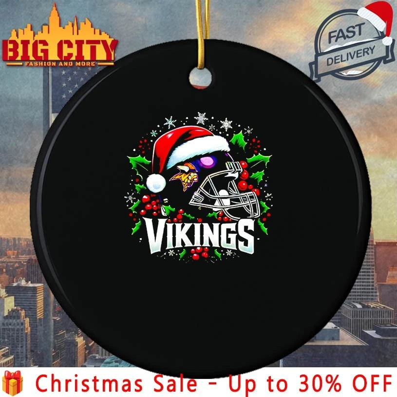 Helmet Santa Hat Minnesota Vikings Christmas shirt