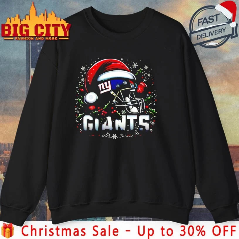 Helmet Santa Hat New York Giants Christmas shirt