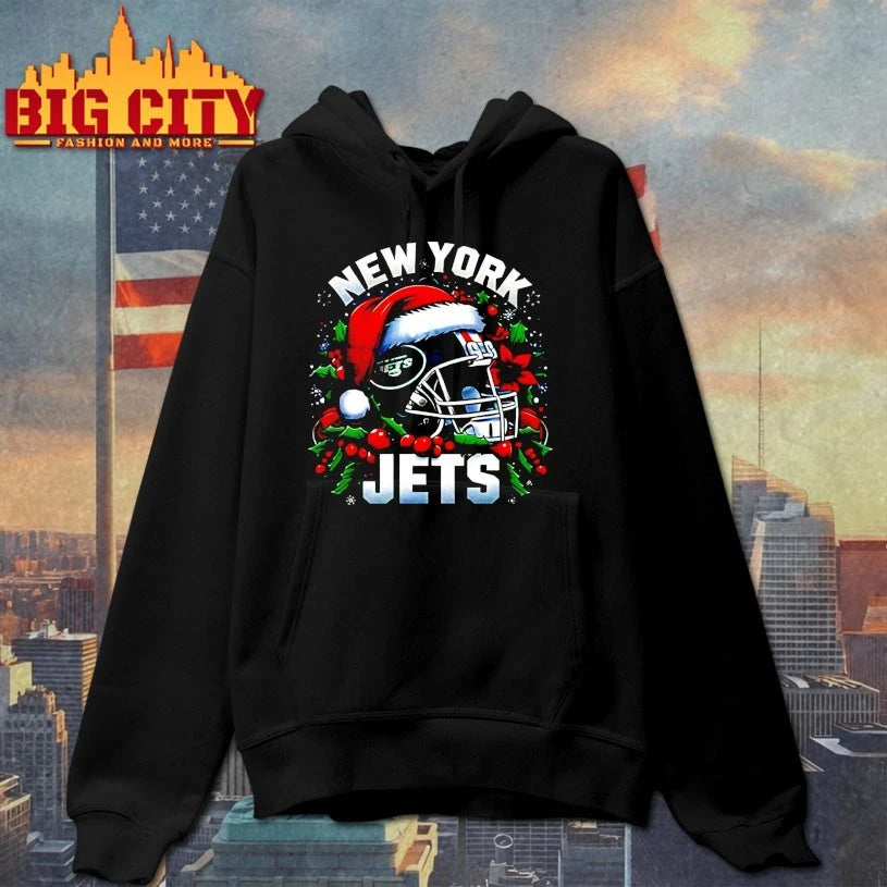Helmet Santa Hat New York Jets Christmas shirt