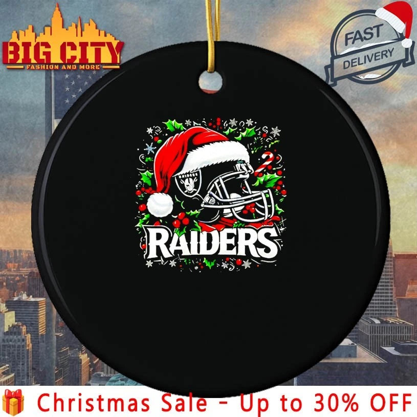 Helmet Santa Hat Oakland Raiders Christmas shirt