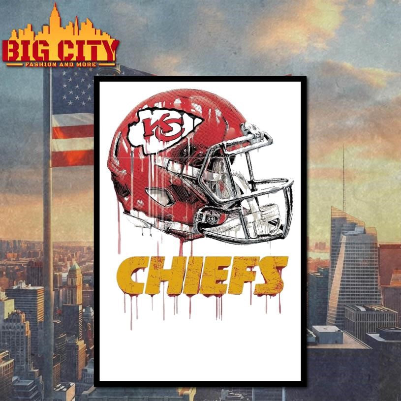 Helmet dripping Chiefs Shirt