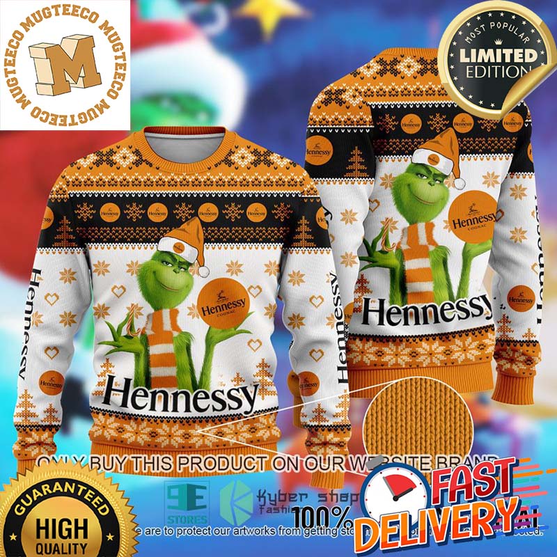 Hennessy The Grinch Funny Xmas 2023 Holiday Gift For Man And Women Ugly Christmas Sweater