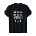 Her Story Fan Club Cotton T-Shirt - 100% Cotton Crew Neck Tee with Geometric Crown Pattern, Short Sleeve, Regular Fit,...