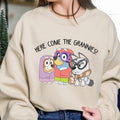 Here Come The Grannies Sweatshirt, Bluey Sweater, Bluey And Bingo Shirt, Bluey T-Shirt, Bluey Shirt, Bluey Grandma Gift,...