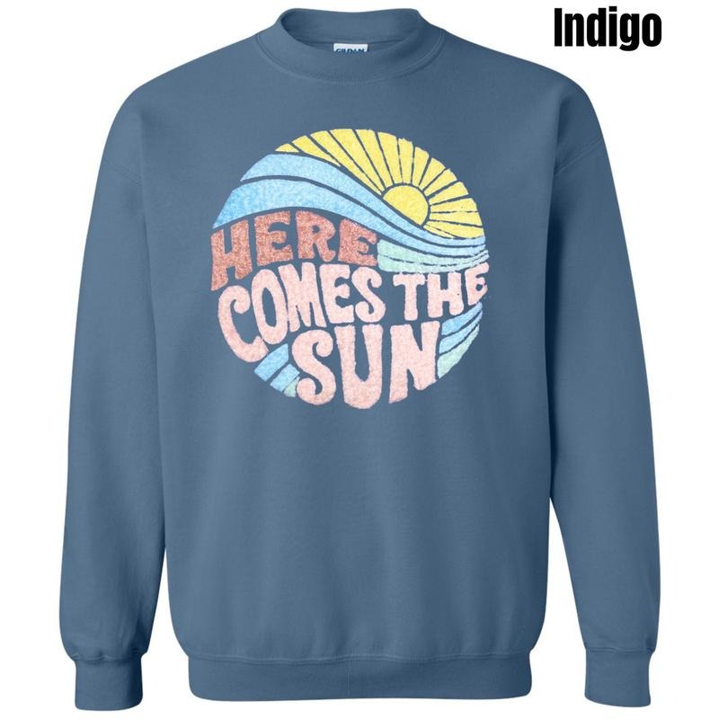 Here Comes The Sun Fluffy Patch Sweatshirt T-Shirts, Hoodie | CiraTrend.com