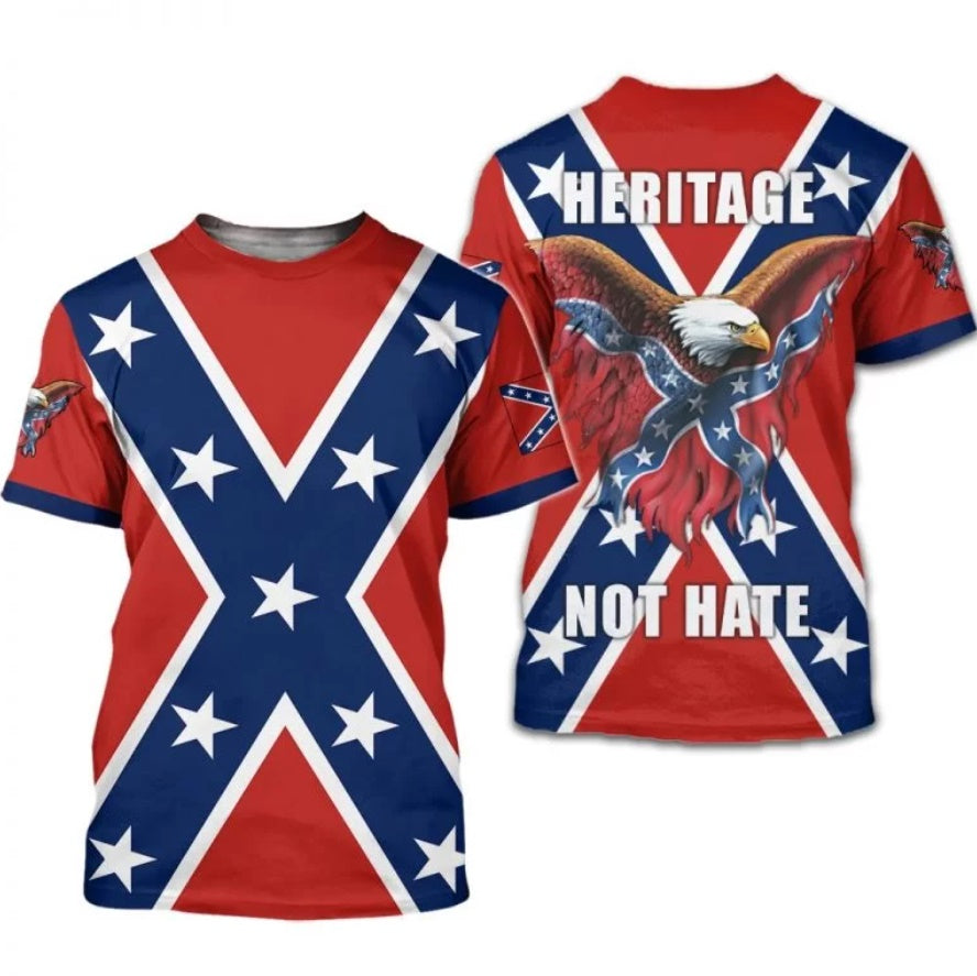 Heritage Not Hate Rebel Flag 3D Hoodie & Sweatshirt