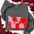 Hey Sugar Chenille Patch Sweatshirt -- CHARCOAL T-Shirts, Hoodie | CiraTrend.com