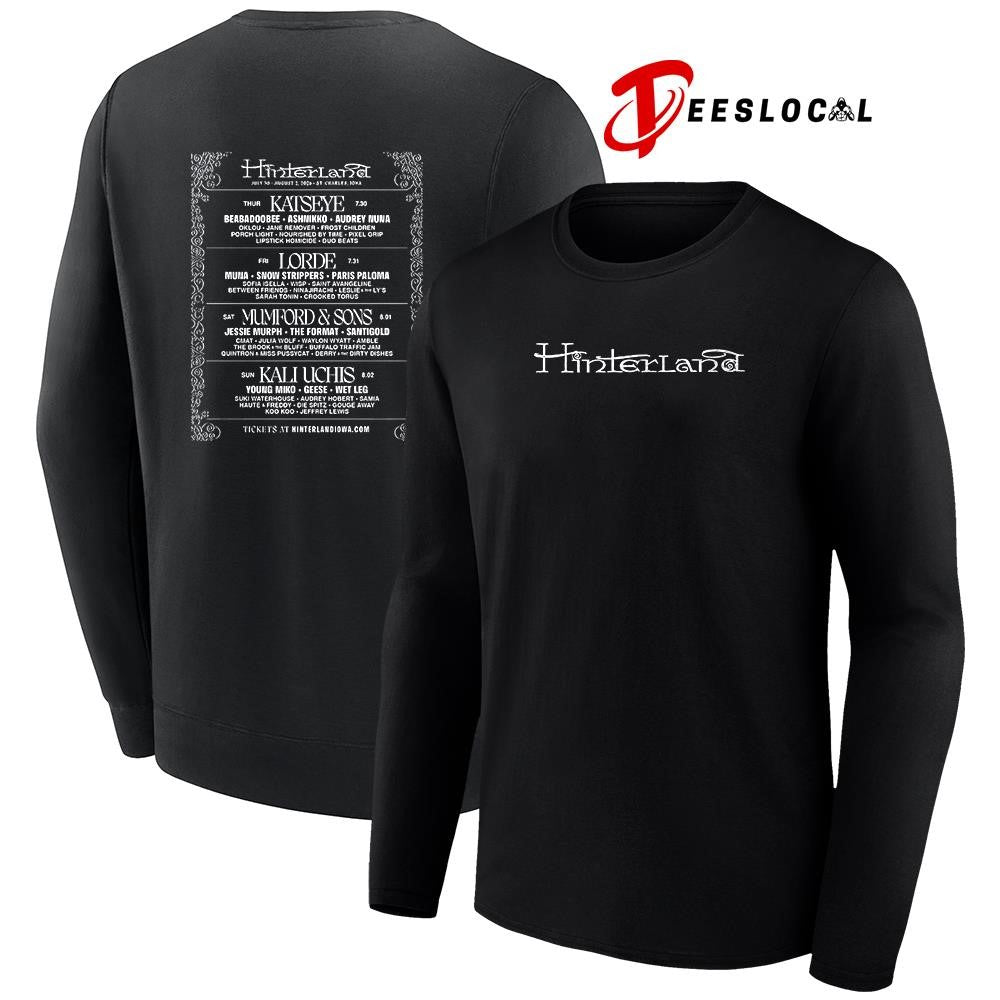Hinterland festival full lineup St Charles Iowa shirt
