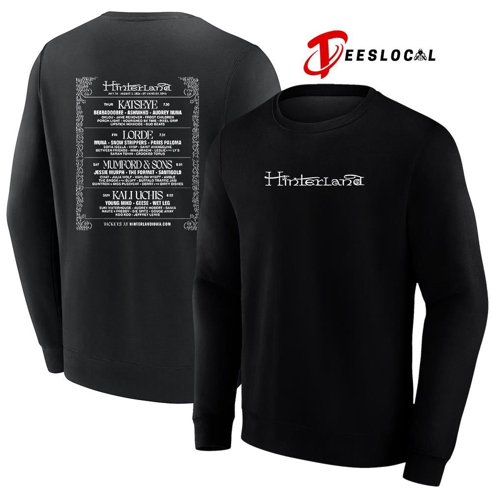Hinterland festival full lineup St Charles Iowa shirt