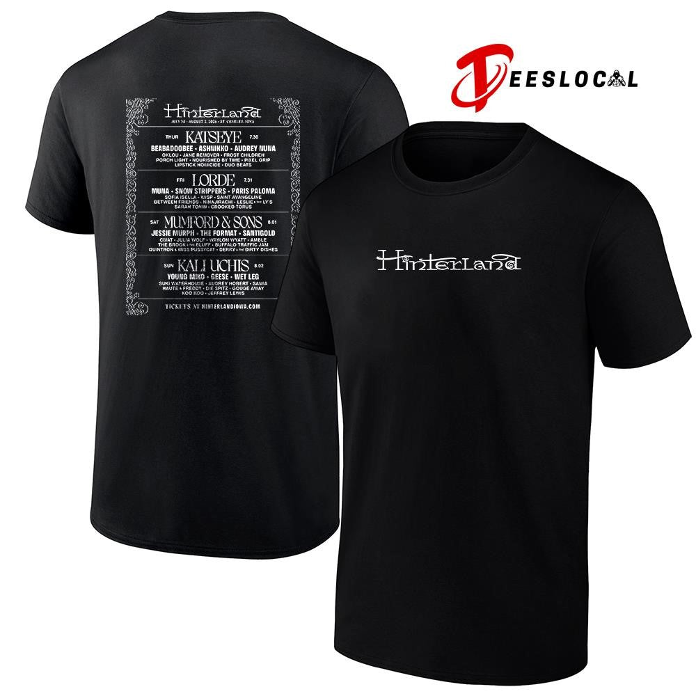 Hinterland festival full lineup St Charles Iowa shirt