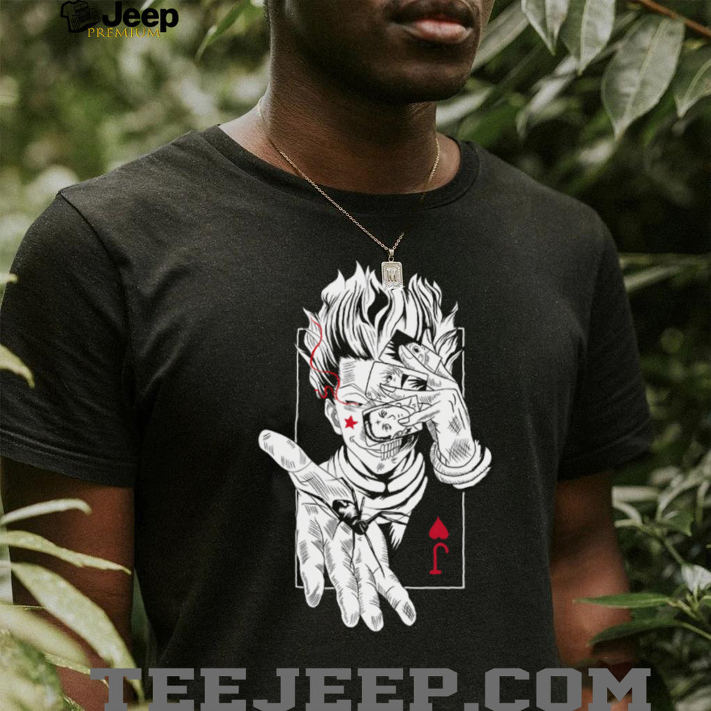 Hisoka Morow Playing Cards Illustration T Shirt Hunter x Hunter Apparel