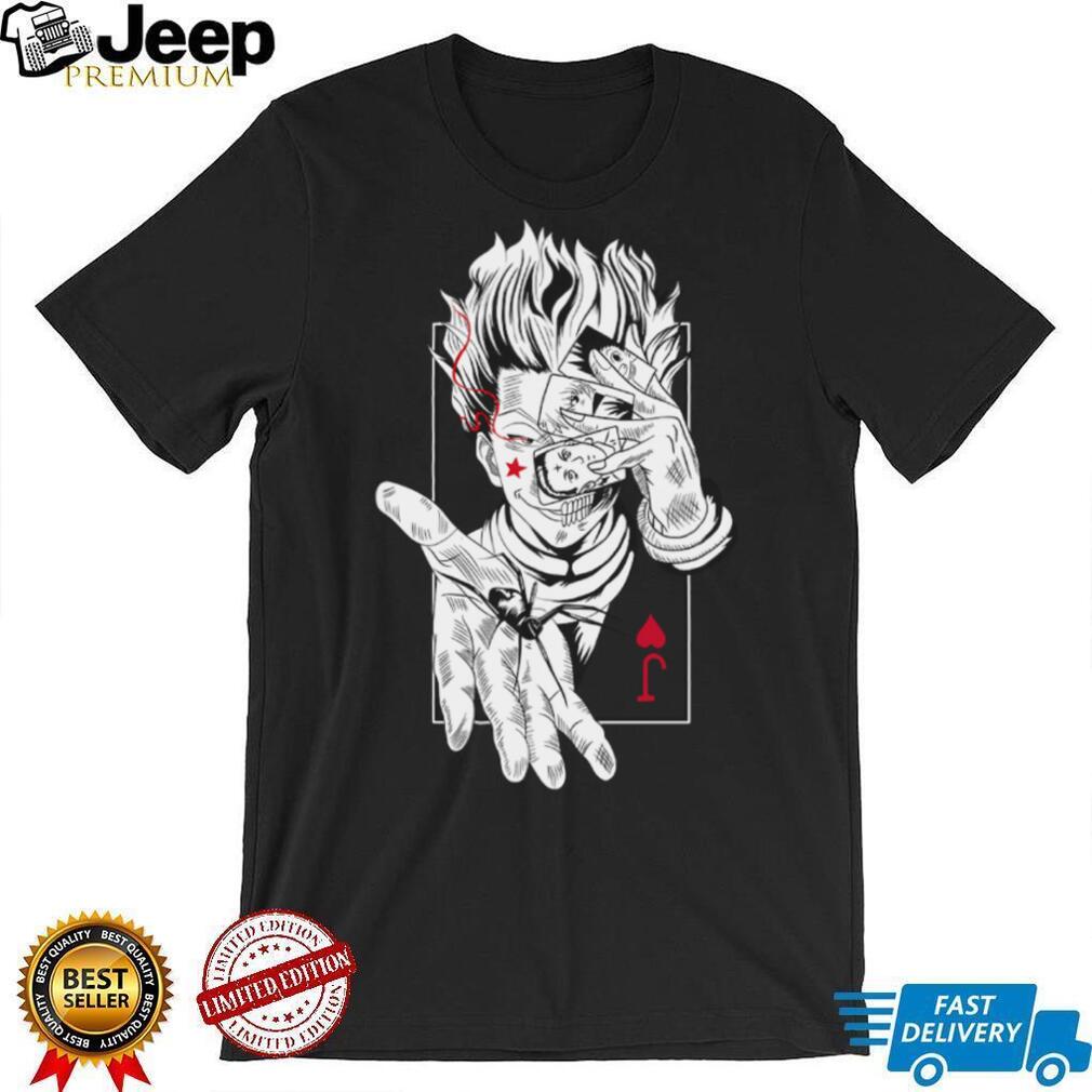 Hisoka Morow Playing Cards Illustration T Shirt Hunter x Hunter Apparel