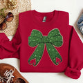 Holiday Bow Chenille Patch ONLY - This is NOT a T Shirt Hoodie, Sweatshirt | CiraTrend.com