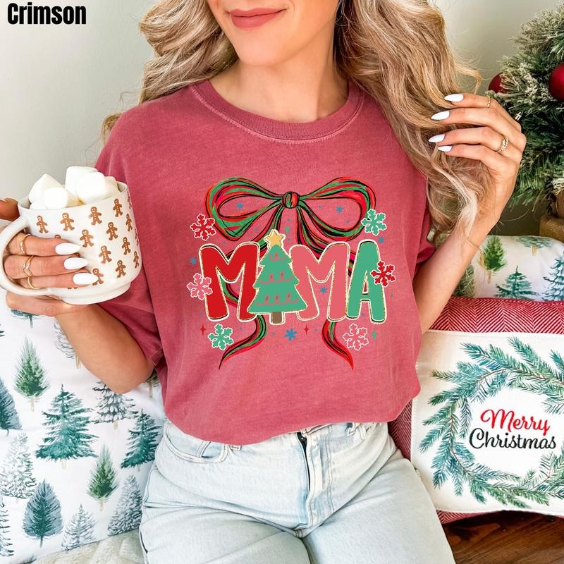 Holiday Mama Coquette Comfort Colors T-Shirt 'NLB' Hoodie, Sweatshirt | CiraTrend.com