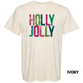 Holly Jolly FAKE Sequins Comfort Colors T-Shirt Hoodie, Sweatshirt | CiraTrend.com